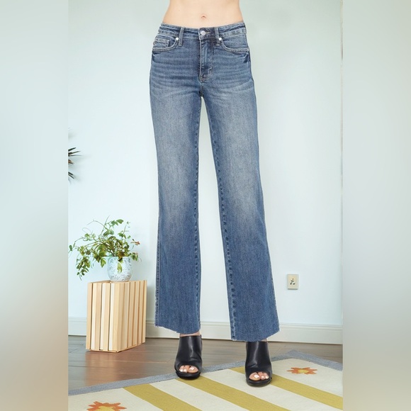 Judy Blue Denim - Judy Blue Tummy Control Straight Jeans Classic Blue Women's Jeans